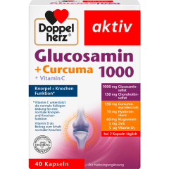 Doppelherz Glucosamin 1000+Curcuma+Vitamin C 40 Kapseln 