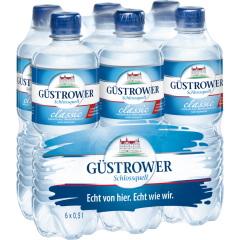 Güstrower Schlossquell Mineralwasser Classic - 6-Pack 6 x 0,5 l 