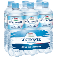 Güstrower Schlossquell Mineralwasser Naturelle - 6-Pack 6 x 0,5 l 
