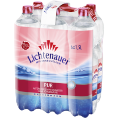 Lichtenauer Mineralwasser Pur - 6-Pack 6 x 1,5 l 