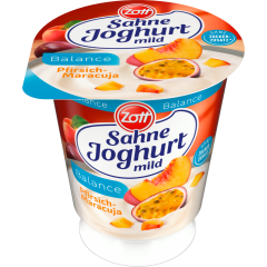 Zott Sahne-Joghurt mild Balance Pfirsich-Maracuja 10 % Fett 150 g 