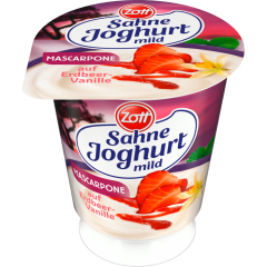 Zott Sahne-Joghurt mild Mascarpone Duett Erdbeer-Vanilla 10 % Fett 140 g 