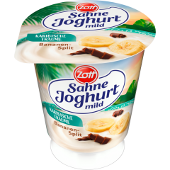 Zott Sahne-Joghurt mild Karibische Träume Bananensplit 10 % Fett 140 g 