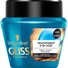 Schwarzkopf Gliss Kur 2 in 1 Kur Feuchtigkeit Aqua Revive 300 ml 