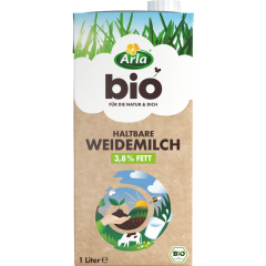Arla Bio Weidemilch haltbar 3,8 % Fett 1 l 