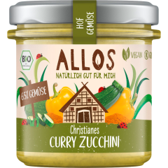 Allos Bio Hof-Gemüse Christianes Curry Zucchini Brotaufstrich 135 g 