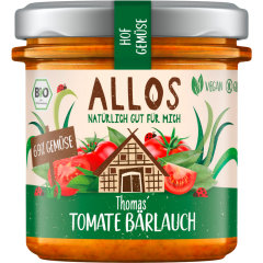 Allos Bio Hof-Gemüse Thomas' Tomate Bärlauch Brotaufstrich 135 g 