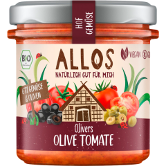 Allos Bio Hof-Gemüse Olivers Olive Tomate Brotaufstrich 135 g 