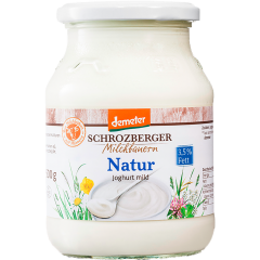 Schrozberger Milchbauern Demeter Natur Joghurt mild 3,5 % Fett 500 g 