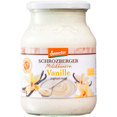Schrozberger Milchbauern Demeter Vanille Joghurt mild 3,5 % Fett 500 g 