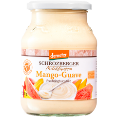 Schrozberger Milchbauern Demeter Mango-Guave Fruchtjoghurt mild 3,5 % Fett 500 g 