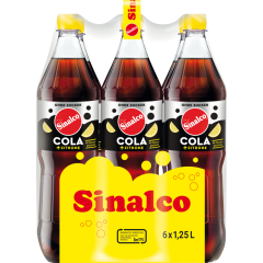 Sinalco Cola-Zitrone ohne Zucker - 6-Pack 6 x 1,25 l 