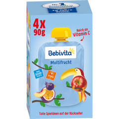 Bebivita Kinderspaß Multifrucht ab 1 Jahr 4 x 90 g 