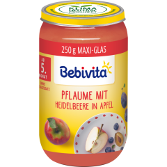 Bebivita Bio Pflaume mit Heidelbeere in Apfel ab 5. Monat 250 g 