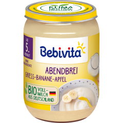 Bebivita Bio Abendbrei Grieß-Banane-Apfel ab 5. Monat 190 g 