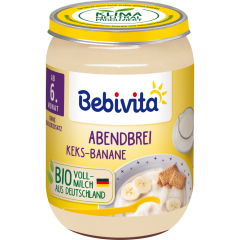 Bebivita Bio Abendbrei Keks-Banane ab 6. Monat 190 g 