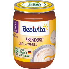 Bebivita Bio Abendbrei Grieß-Vanille ab 5. Monat 190 g 