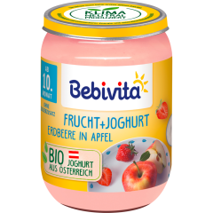 Bebivita Bio Frucht+Joghurt Erdbeere in Apfel ab 10.Monat 190 g 