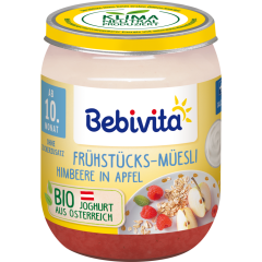 Bebivita Bio Frühstücks-Müesli Himbeere in Apfel ab 10.Monat 160 g 