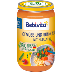 Bebivita Bio Menü Gemüse und Hühnchen mit Nudeln ab 12. Monat 250 g 