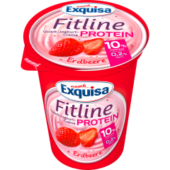 Exquisa Fitline Quark-Joghurt-Creme Protein Erdbeere 0,2 % Fett 400 g 