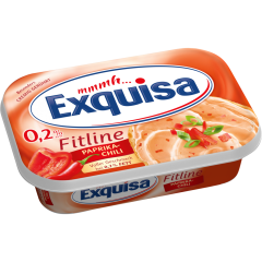 Exquisa Frischkäse Fitline Paprika-Chili 0,2 % Fett absolut 175 g 