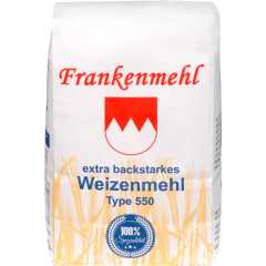 Frankenmehl Extra backstarkes Weizenmehl Type 550 1 kg 