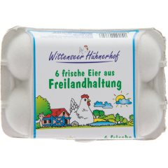 Wittenseer Hühnerhof Eier aus Freilandhaltung Größe M/L 6 Stück 