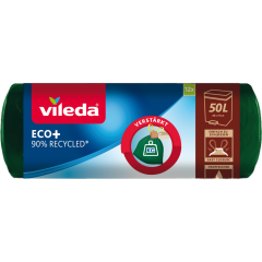 Vileda Eco+ Müllbeutel mit Zugband 50 l 12 Stück 