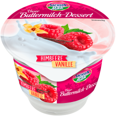 Sachsenmilch Unser Buttermilch-Dessert Himbeere Vanille 200 g 
