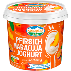 Weideglück Fruchtjoghurt mild Pfirsich-Maracuja 3,5 % Fett 1 kg 