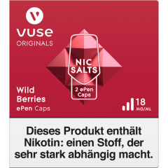 Vuse ePen Caps Wild Berries Nic Salts 18 mg 2 x 2 ml 