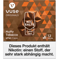 Vuse ePen Caps Nutty Tobacco Nic Salts 12 mg 2 x 2 ml 