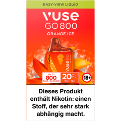 Vuse Go 800 E-Shisha Orange Ice 20 mg/ml 2 ml 