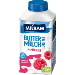 MILRAM Buttermilch Drink Himbeere 0,4 % Fett 500 g 