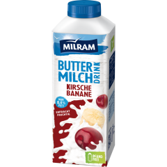 MILRAM Buttermilch Drink Kirsch Banane 0,4 % Fett 750 g 