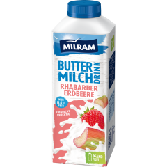 MILRAM Buttermilch Drink Rhabarber-Erdbeere 0,4 % Fett 750 g 