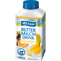 MILRAM Buttermilch Drink Mango-Maracuja 0,4 % Fett 500 g 