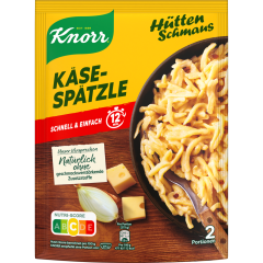 Knorr Hüttenschmaus Käse-Spätzle für 2 Portionen 