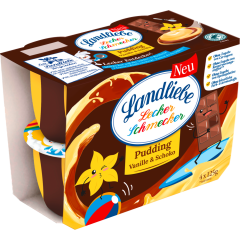 Landliebe Lecker Schlecker Pudding Vanille & Schoko 4 x 125 g 