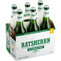Ratsherrn Pilsener alkoholfrei 0,00 % - 6-Pack 6 x 0,33 l 