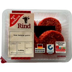 GUT & GÜNSTIG Rinder-Hamburger gewürzt 400 g 
