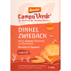 Campo Verde Demeter Dinkel Zwieback ungesüßt 200 g 