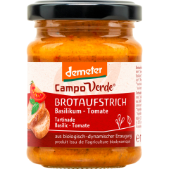 Campo Verde Demeter Brotaufstrich Basilikum-Tomate 110 g 