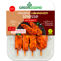 Green Legend Vegane Hähnchen Spieße Hot & Spicy 160 g 
