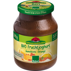 Schwarzwaldmilch Bio Fruchtjoghurt Sanddorn-Orange 3,8 % Fett 500 g 