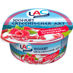 LAC Joghurt Griechischer Art Himbeere-Granatapfel 9 % Fett 150 g 