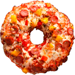 Bakerman Pizza-Donut 100 % Putensalami 25 x 130 g 