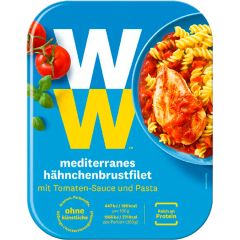 WW Mediterranes Hähnchenbrustfilets mit Tomatensauce und Pasta 350 g 
