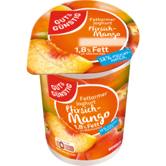GUT&GÜNSTIG Fettarmer Fruchtjoghurt 1,8% Fett Pfirsich-Mango 250 g 